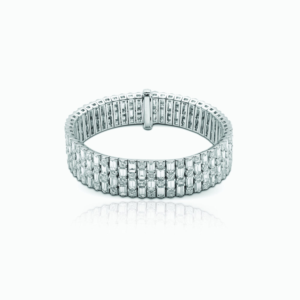 The Stacked Princess and Baguette Bracelet