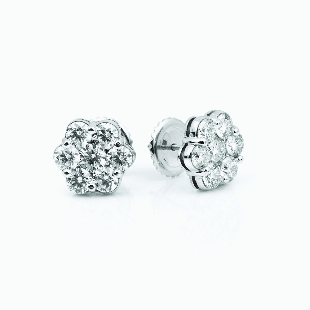 The Diamond Cluster Earrings