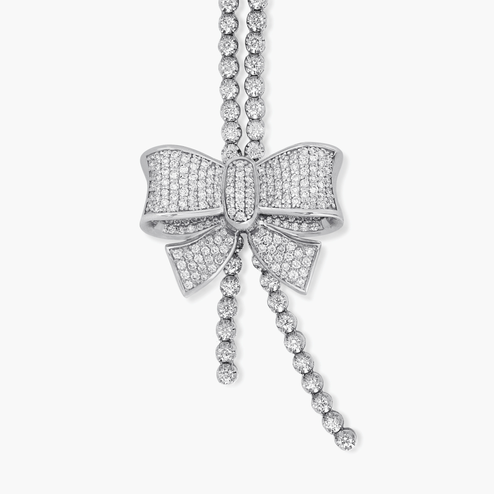 The Bow Diamond Prong Chain