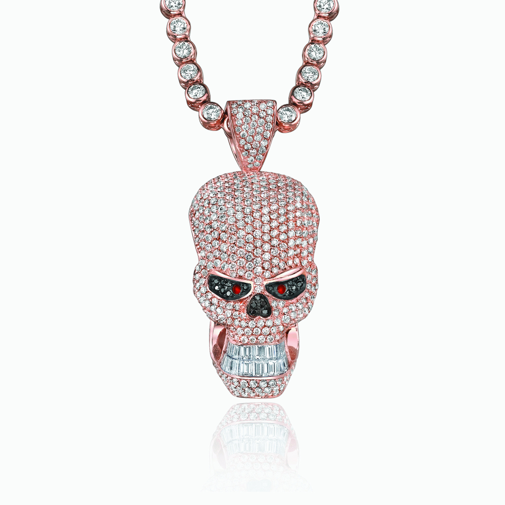 The Baguette Skull Pendant