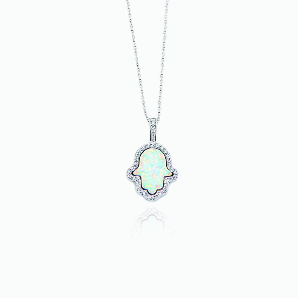 The Mother Of Pearl Hamsa Pendant