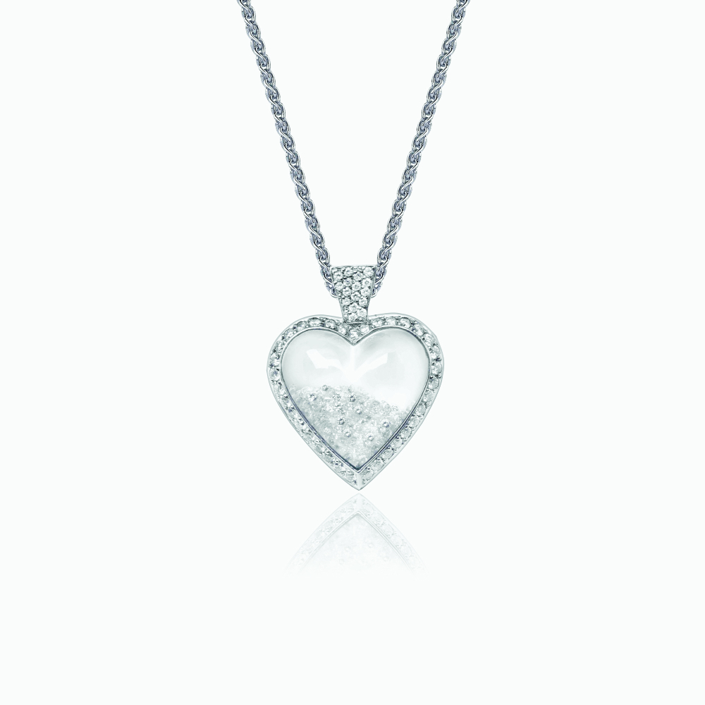 The Floating Diamond Heart Pendant