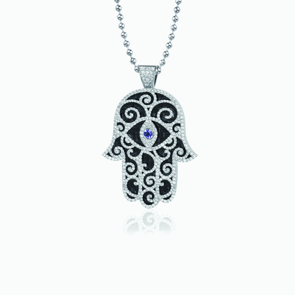 The Hamsa Carbon Fiber Pendant