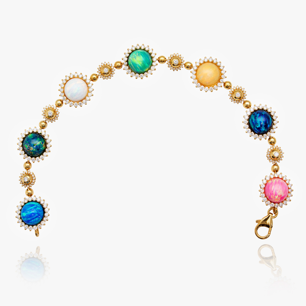 The Sunburst Fire Opal Bracelet