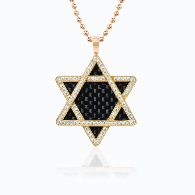 The Carbon Fiber Star Of David Pendant