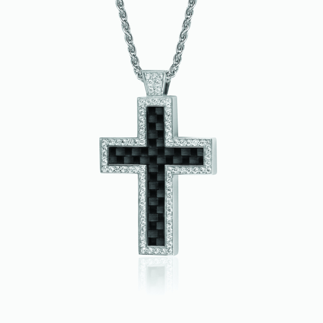 The Carbon Fiber Cross Pendant