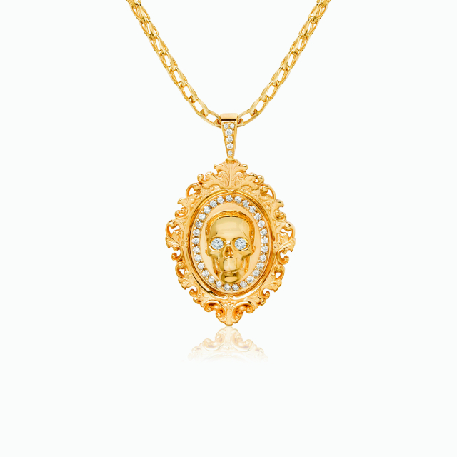 The Victorian Portrait Skull Pendant