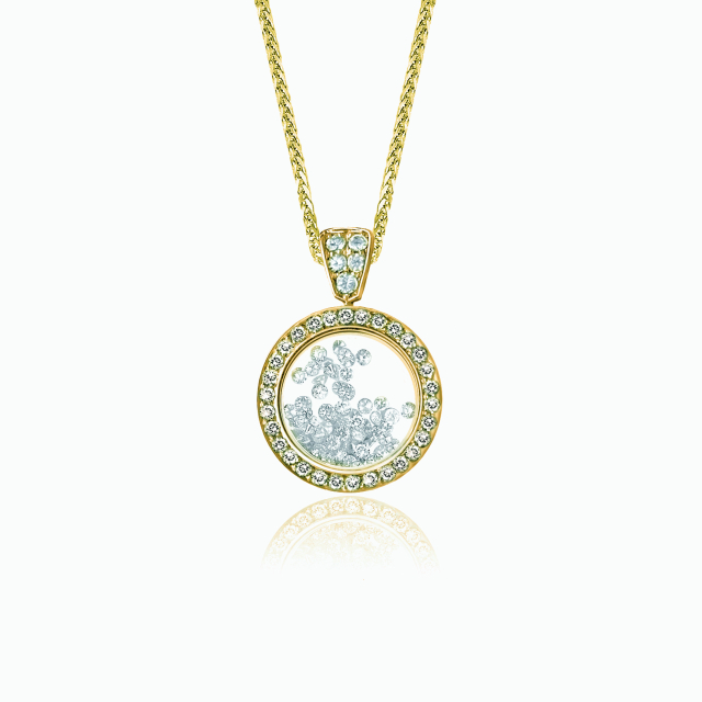 The Floating Diamond Circle Pendant