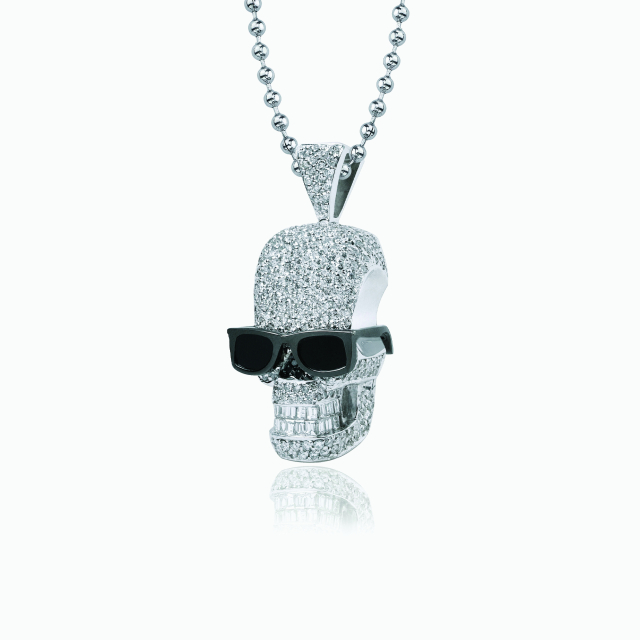 The Skull With Glasses Pendant