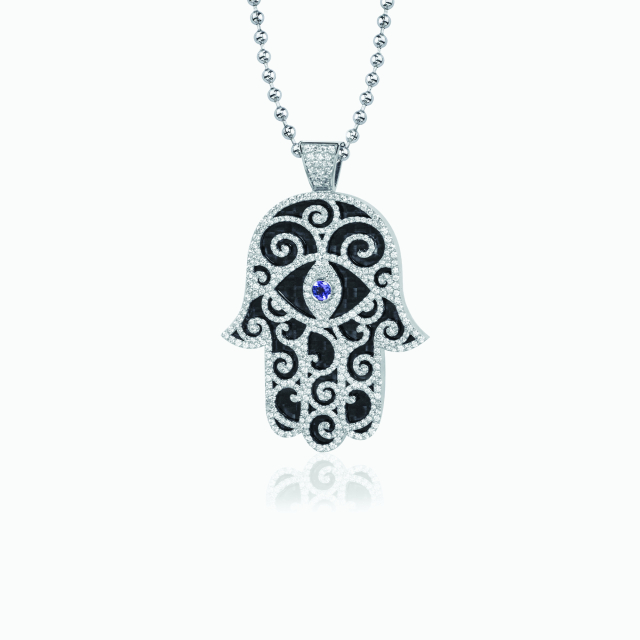 The Hamsa Carbon Fiber Pendant