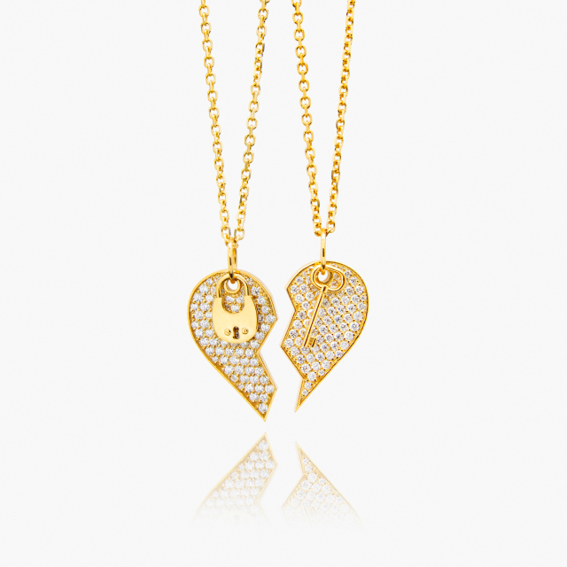 The Lock and Key Heart Pendant