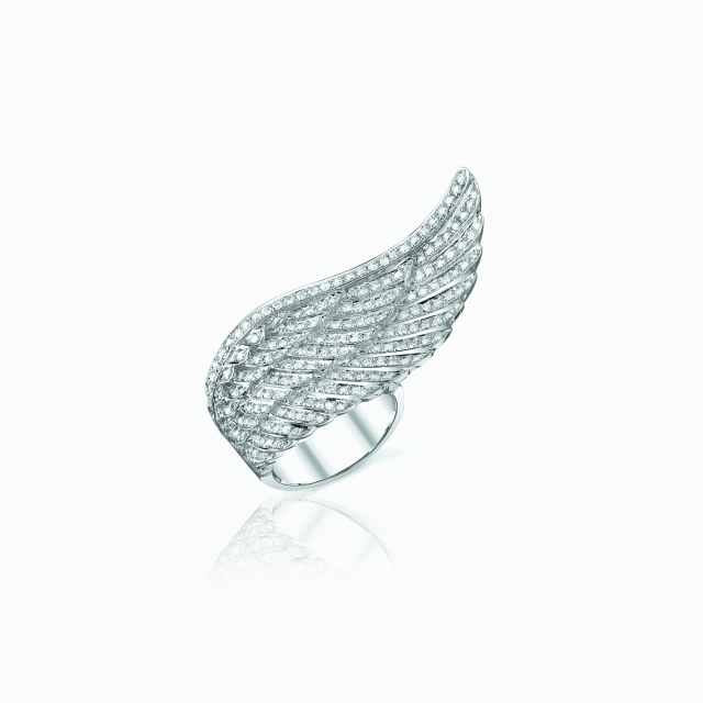 The Sweeping Angel Wing Ring