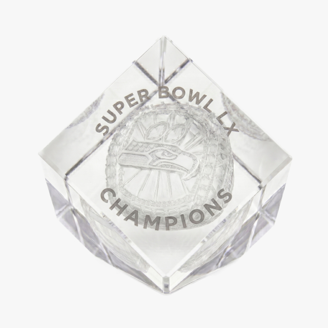 Seahawks Crystal Paperweight