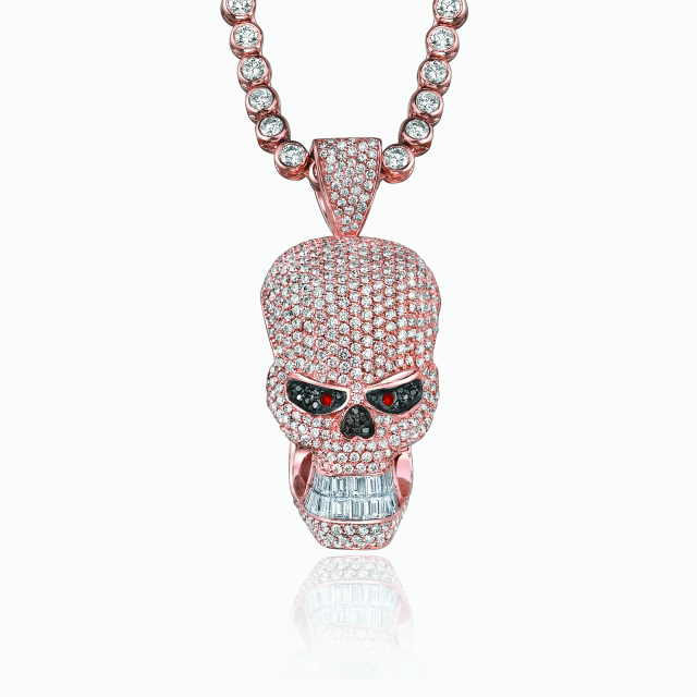 The Baguette Skull Pendant