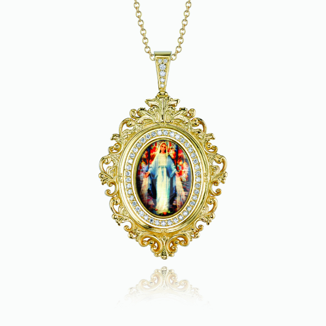 The Framed Mary Pendant